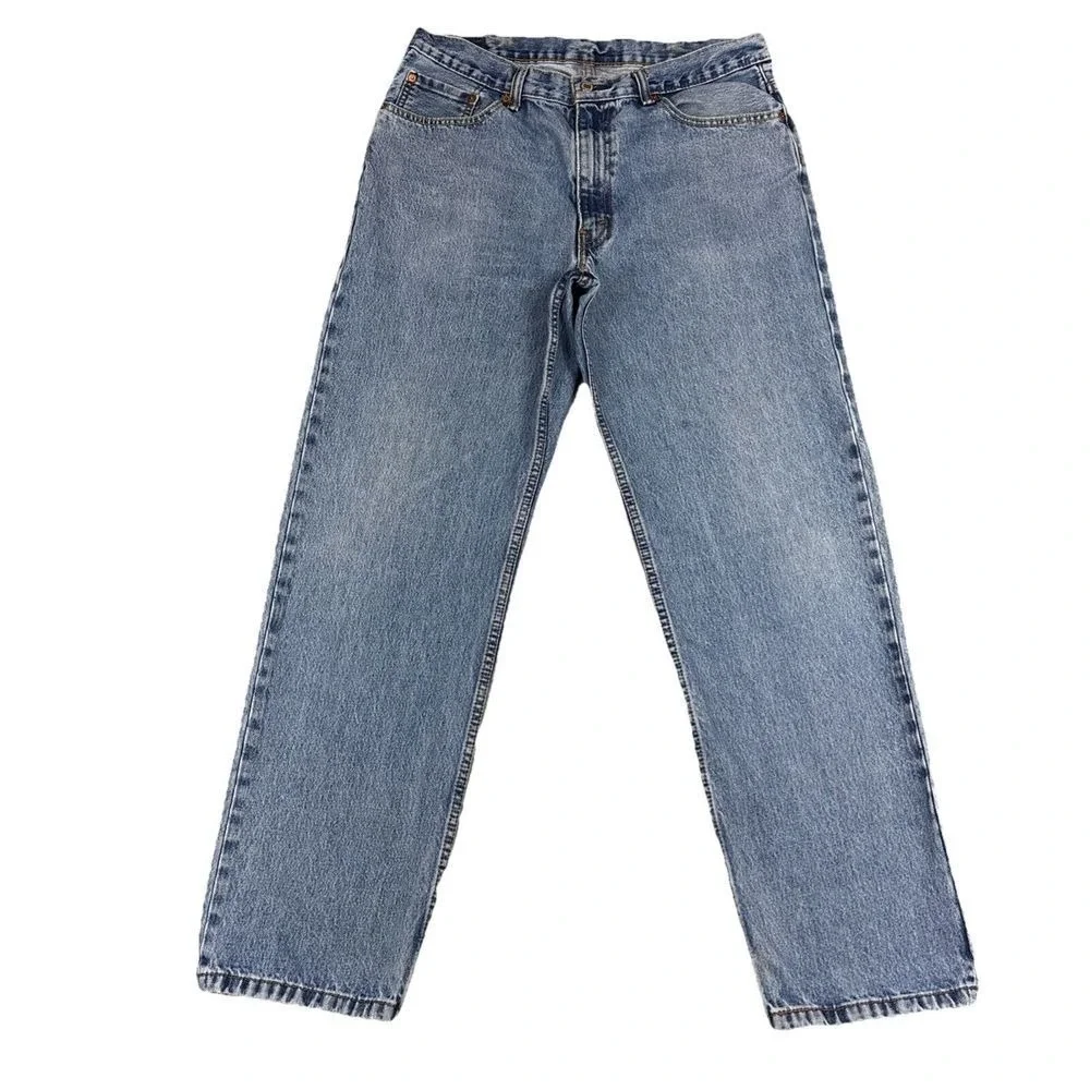 Levi's 550 Jeans Mens 36x33 TAG-38x34 Straight Blue Denim Rugged Workwear Biker